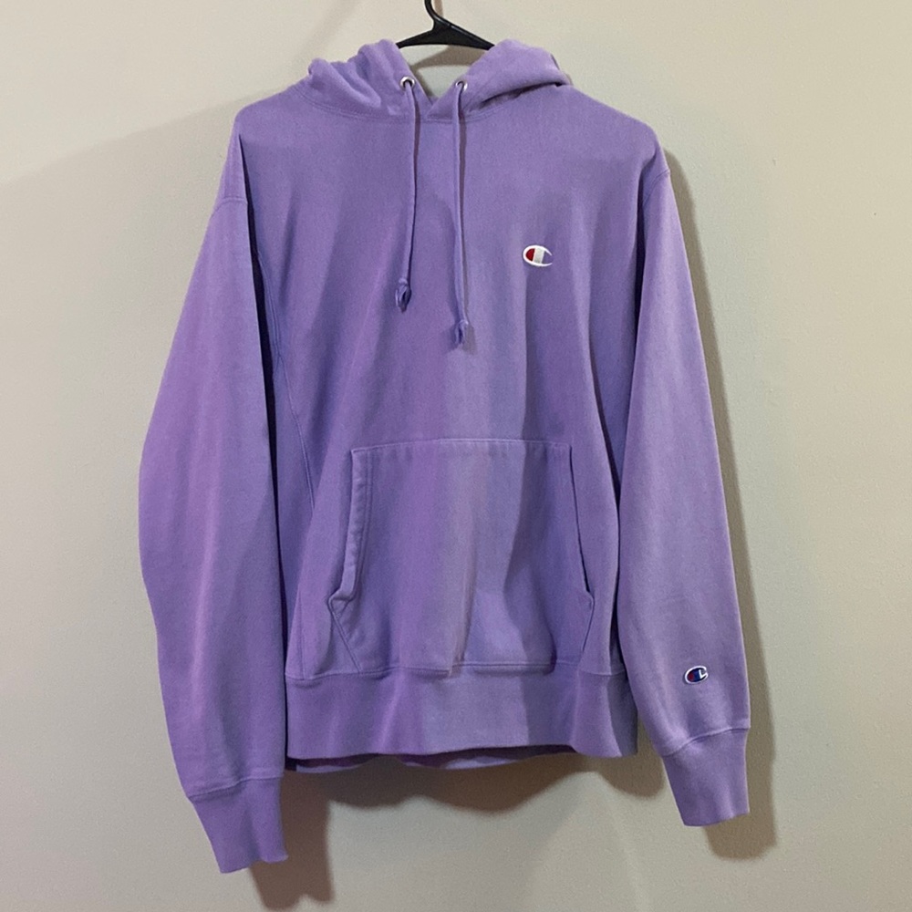 Champion Reverse Weave Hoodie Sweatshirt - Lavender Purple, Size M